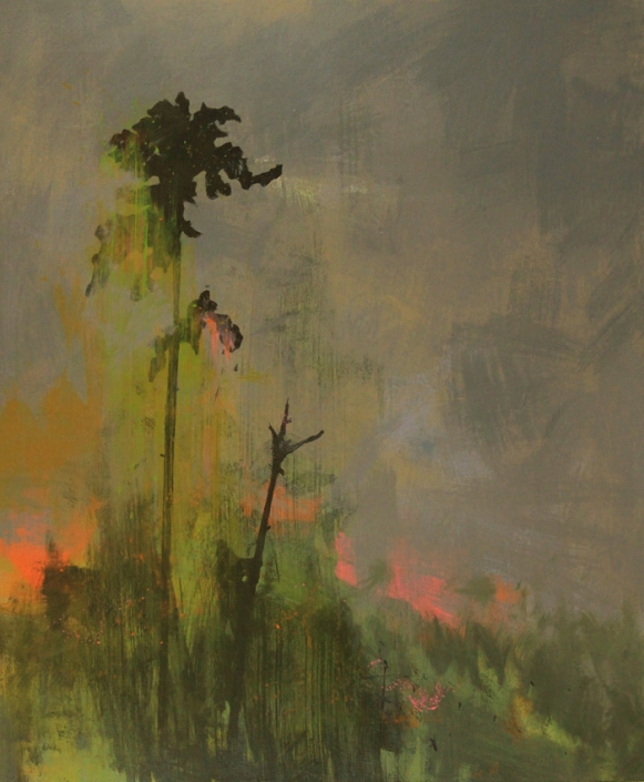 Wild Fire Study, acrylic on canvas 91 x 76 cms POA