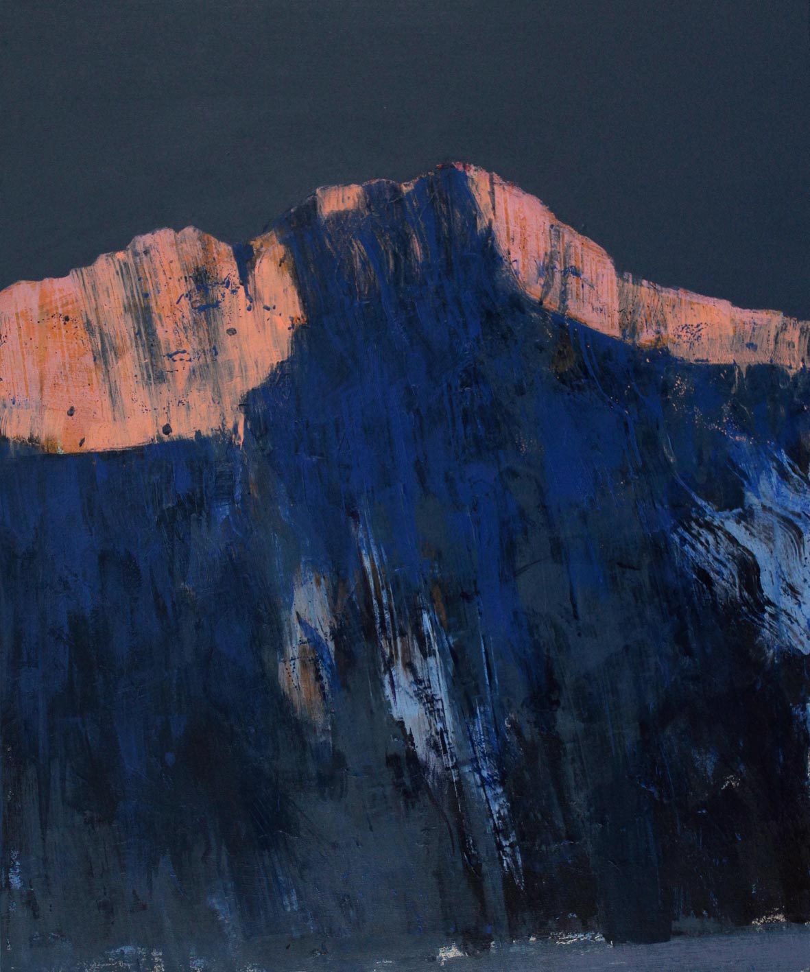 Alpenglow, acrylic on canvas 91 x 76 cm POA