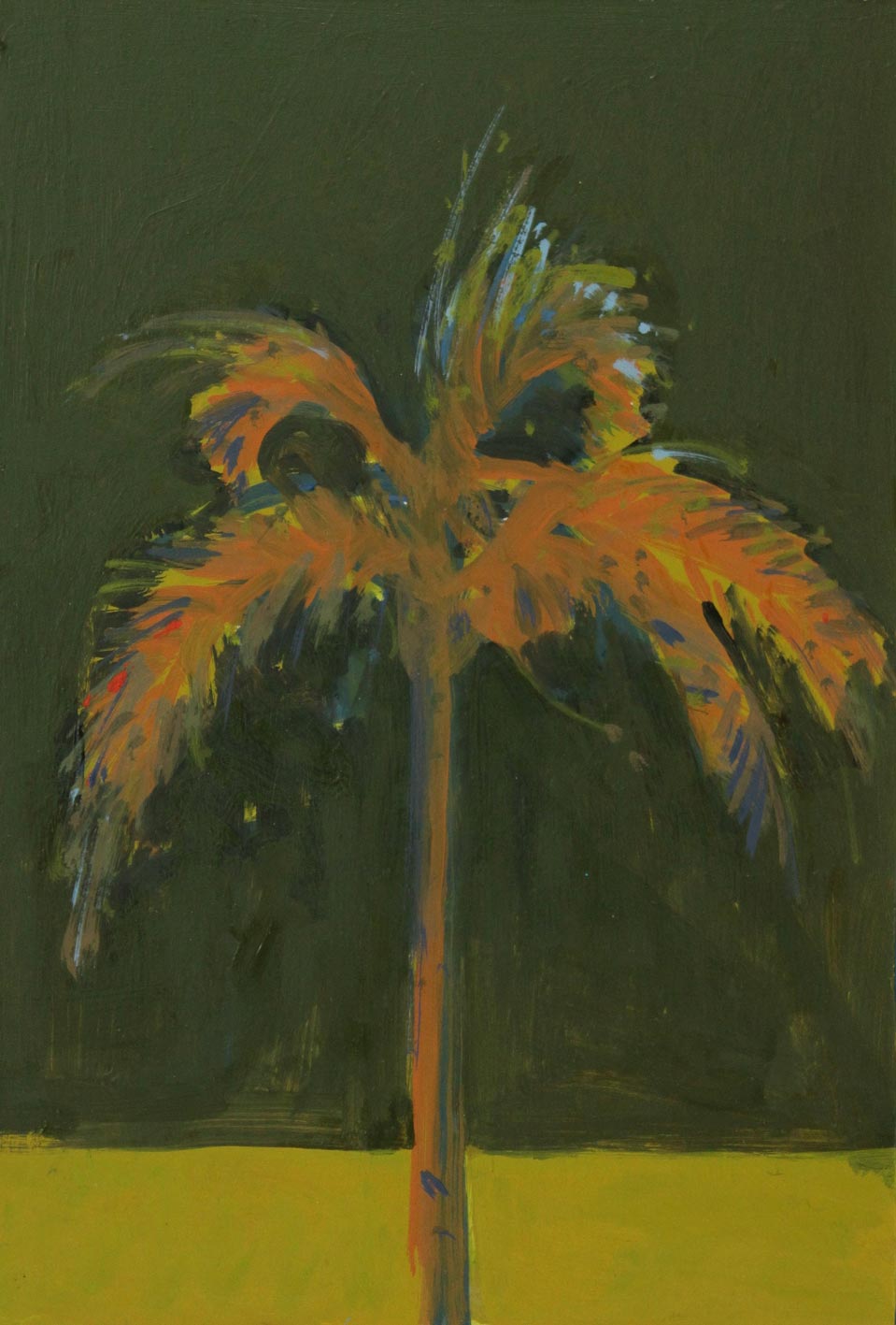 Green Palm 2, oil on board 30 x 20 cm POA