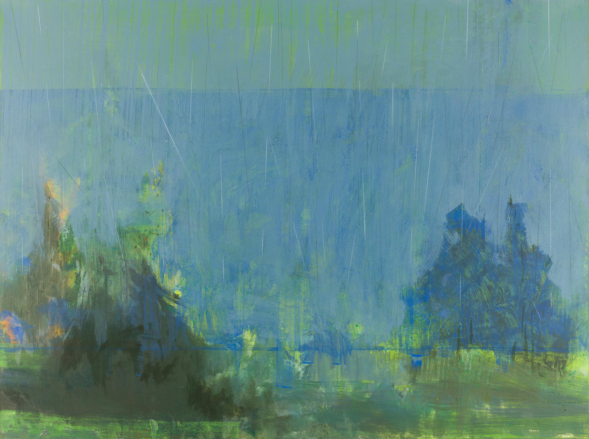 Downpour, acrylic on canvas 90 x 120 cm POA