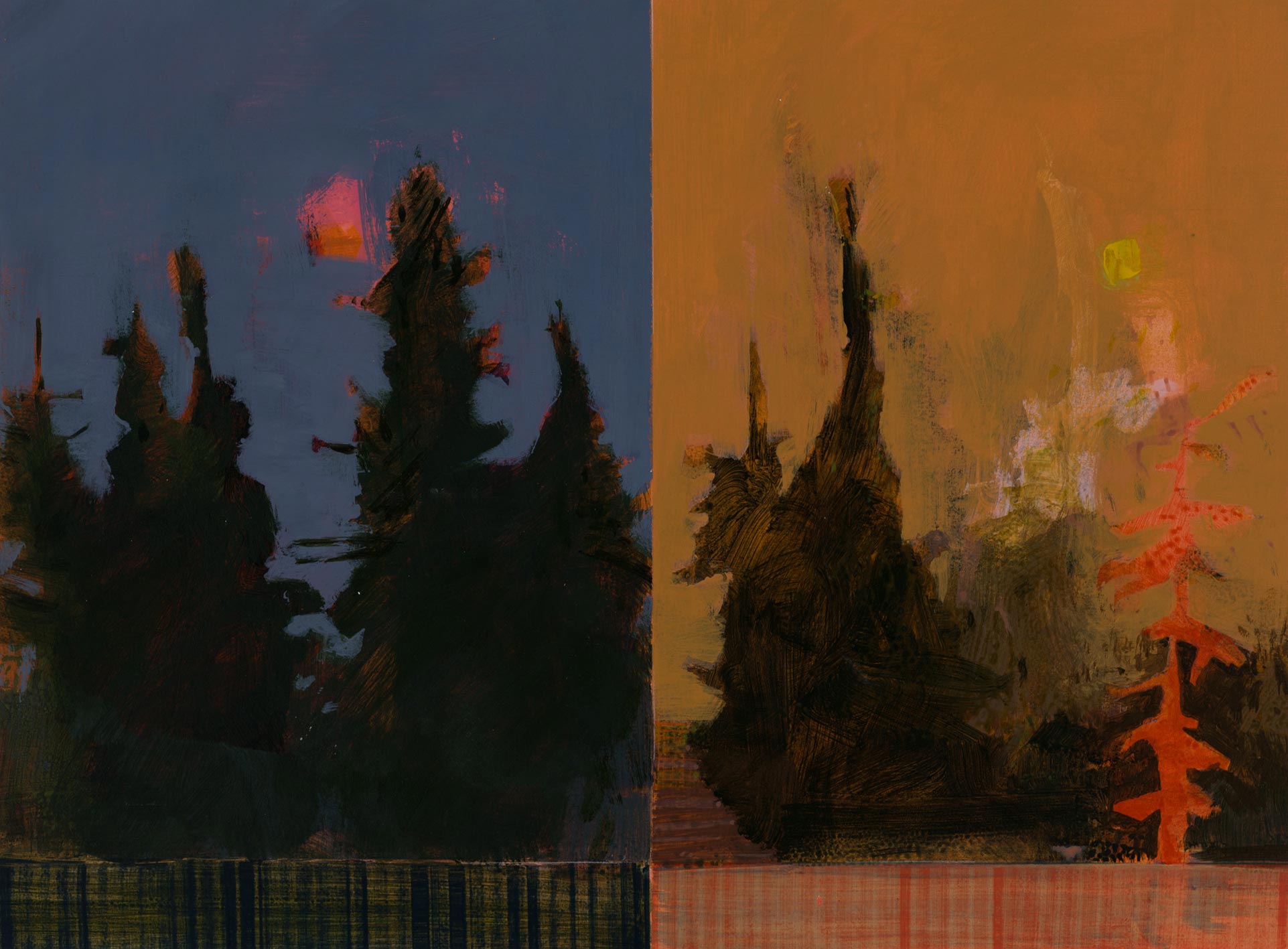 Timekeeper 1, acrylic on paper 45 x 61 cm POA