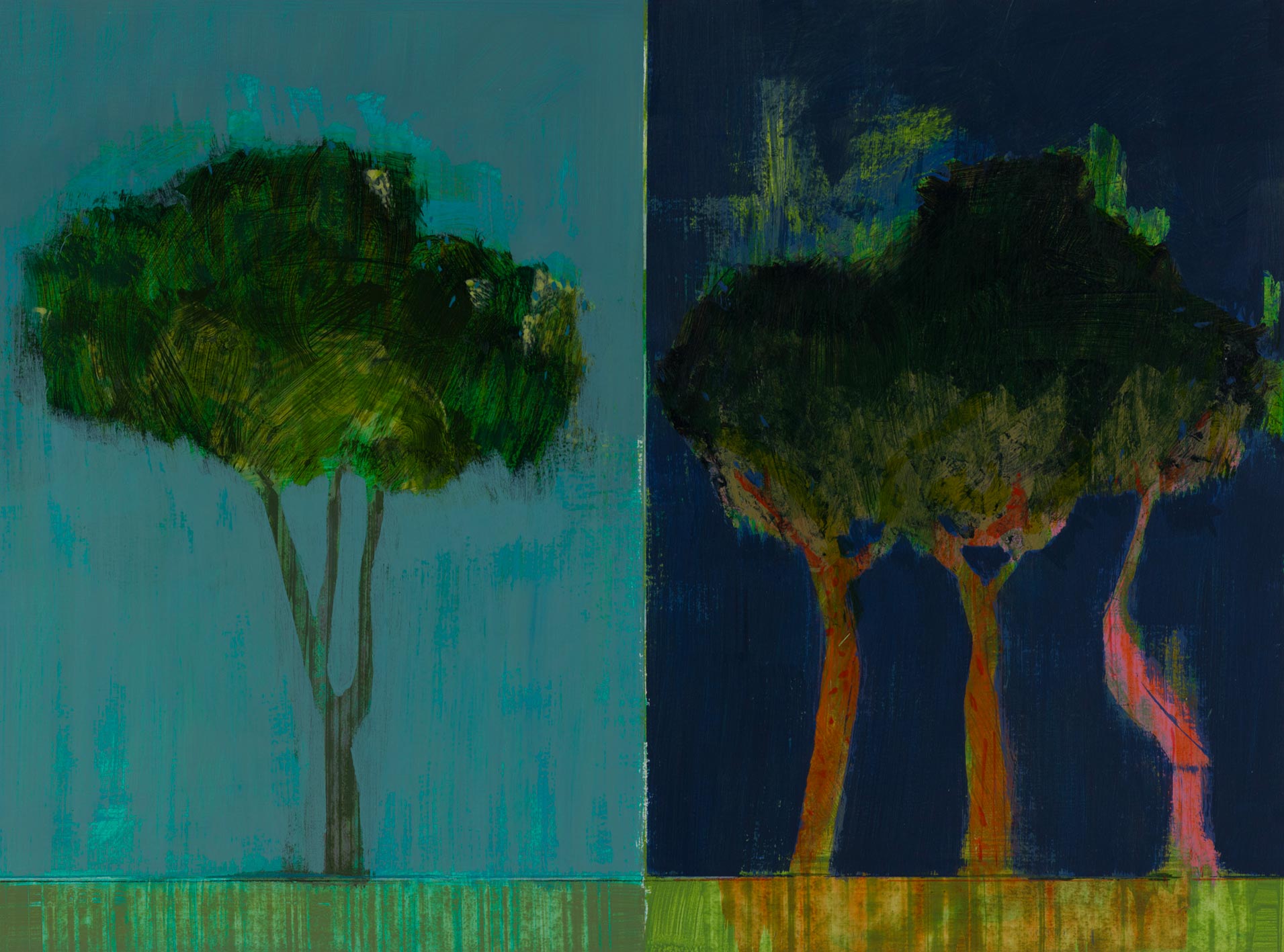 Timekeeper 2, acrylic on paper 45 x 61 cm POA