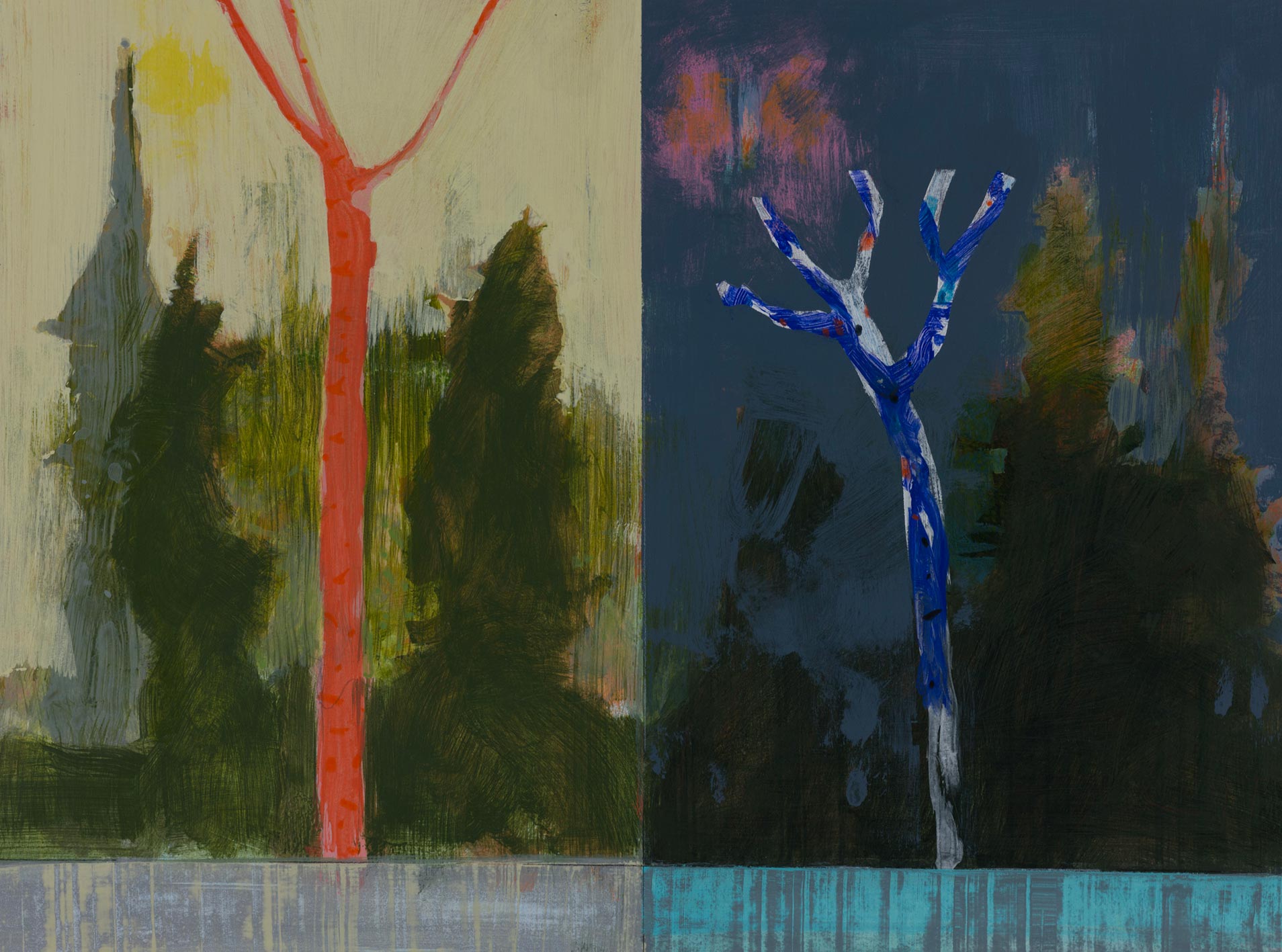 Timekeeper 3, acrylic on paper 45 x 61 cm POA