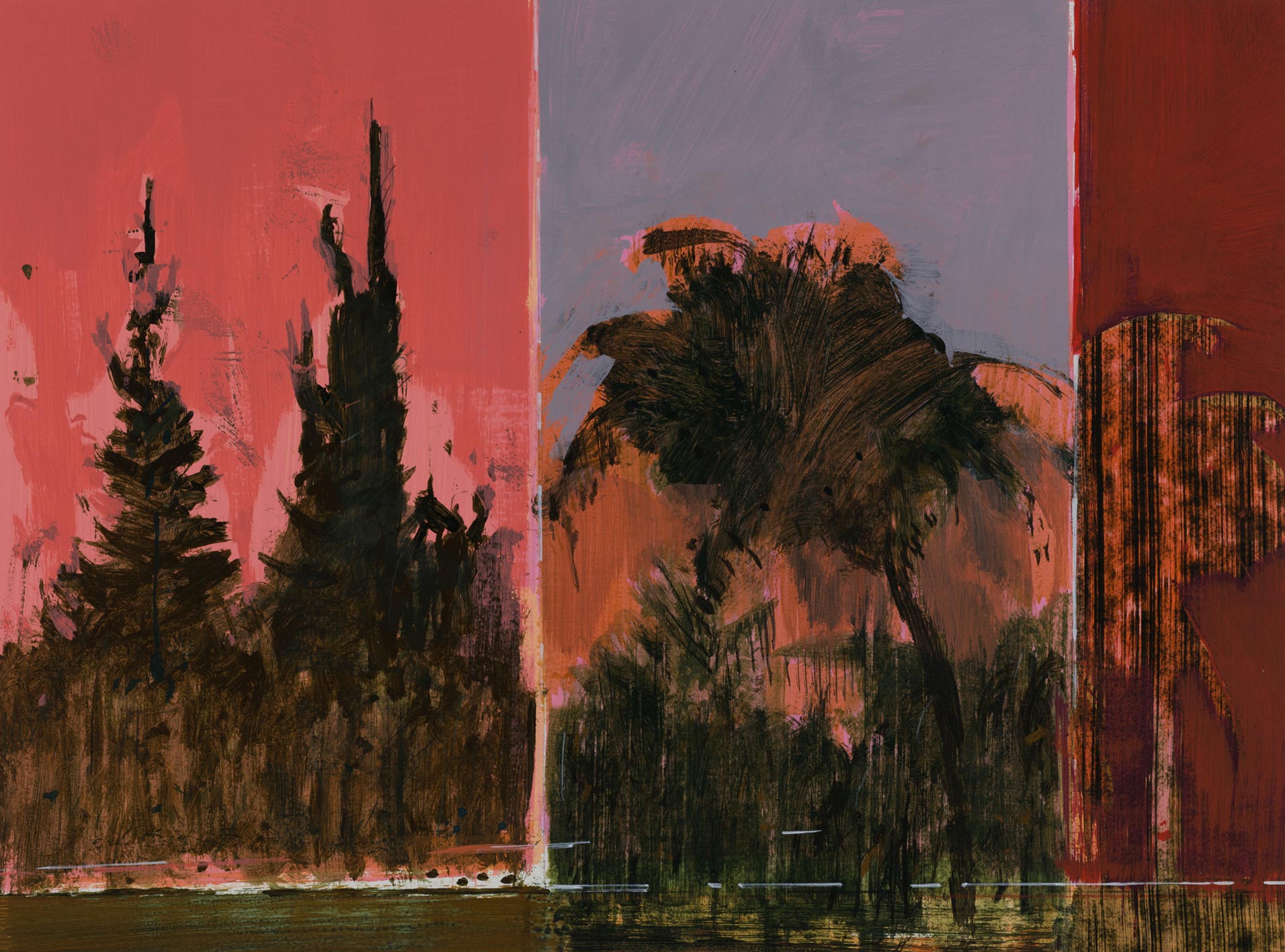 Timekeeper 4, acrylic on paper 45 x 61 cm POA